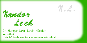 nandor lech business card